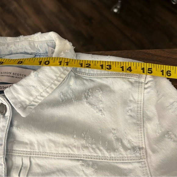 ❤️ MAISON SCOTCH Women's Light Blue Denim Jacket 2 - Picture 9 of 12